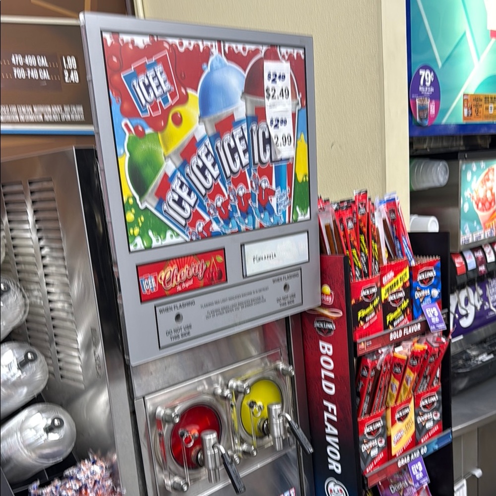 ICEE Slushie Dispenser with Red and Yellow Options